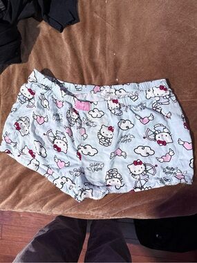 Hello Kitty Light Blue Shorts with Pink Accents